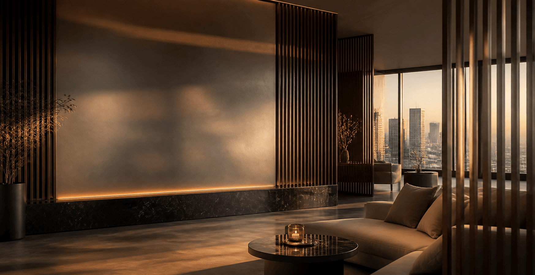 Private lounge interior with no people